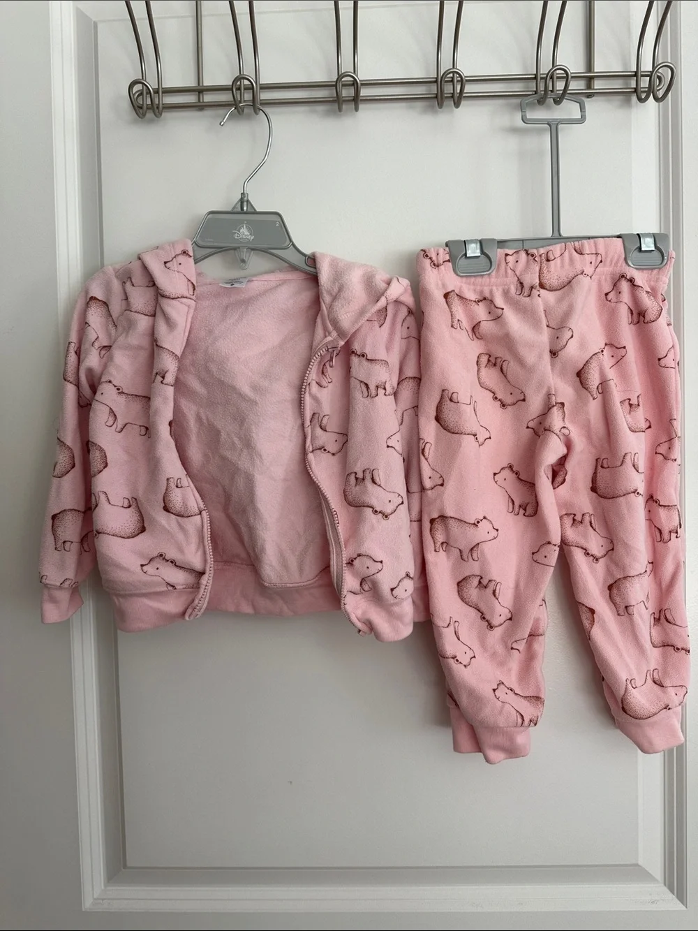 Carter's Pink Bear Print Two-Piece Hoodie & Pants Set